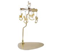 Candela carosello rotante | Set di candelieri rotanti con portacandele a carosello rotante | Spinner per candele natalizie che gira sopra il portacandele, centrotavola per decorazioni da tavola per fe