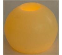 Candela cera a led deluxe sfera cm. 10 Colore: rossa