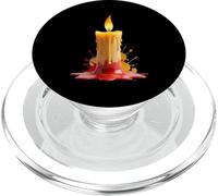 Candela che si scioglie con schizzi di cera rossa e gialla PopSockets PopGrip per MagSafe