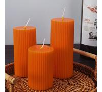 Candela cilindrica beige con ingranaggio da 5cm x 17,5cm, candela decorativa aromatica per atmosfera, matrimoni, feste, Ramadan, vita quotidiana, decorazione natalizia per la casa, adatta come regalo 