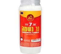 Candela Commemorativa Ebraica 7 Giorni Yartzeit Kosher Yahrtzeit Yom Kipur Ner