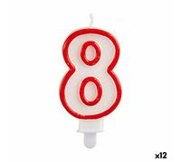 Candela Compleanno Numeri 8 [12 Unità]
