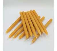 Candela con cera d'api 2cm alta 25cm 60/65grammi pacchetto 12 candele cera d'api