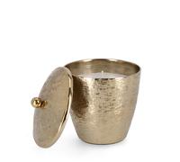 Candela con Coperchio Ø13,5x13,5 cm in Metallo Lathe Svas Oro