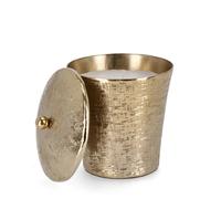 Candela con Coperchio Ø15x15 cm in Metallo Lathe To Oro