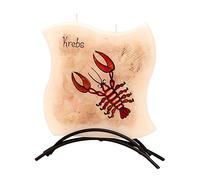 Candela con supporto in metallo 16 x 16cm segno zodiacale: Cancro
