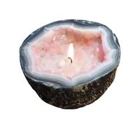 Candela Cristallo, Candele Energetiche di Cristallo, Candela con Cristalli di Ametista, Divertente Ciotole Candele fai da te, Artigianato in Resina, Natale Decorazioni per Casa