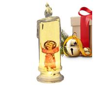 Candela devozionale a LED senza fiamma, per preghiera devozionale, candela con decorazione religiosa di Gesù Santi, preghiera devozionale religiosa, senza fiamma, cristiana festosa per la scrivania di