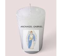 Candela Devozionale ARCANGELO GABRIEL. Colore: bianco. Religioso. Candela di petizioni e ringraziamenti per l'Arcangelo Gabriele. Luce Bianca per attirare la conoscenza e la protezione dell'arcangelo