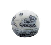 Candela di alta qualità fatta a mano, candela a sfera, candela decorativa, candela da tavolo, candela di renna, candela di Natale, candela domestica con decorazione di renna, colore grigio argento
