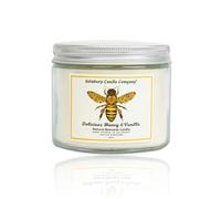 Candela di cera d'api bianca di lusso al miele e vaniglia, candela di cera d'api, candela profumata alla vaniglia fatta a mano, candela naturale, grande candela profumata, in confezione regalo.