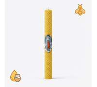 Candela di cera d'api CANDELA tradizionale 41 cm con texture a nido d'