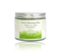 Candela di cera di soia bianca di lusso con limone e bergamotto, aromaterapia edificante per concentrazione ed energia, candela profumata versata a mano, cera naturale, lunga combustione, profumo
