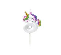 Candela di Compleanno unicorno numero da 0 a 9 - Numero 8 - Decorazione di Torta di Buon Compleanno per Festa di Compleanno 6cm