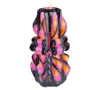Candela di Design Fatta a Mano, Candela Decorativa Inodore Ø8 x h18 cm, Candela Cilindrica a Combustione Lunga 66 ore, Stoppini in Cotone Senza Fumo, Decorazione Domestica Ideale e Regalo Versatile