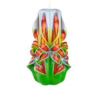 Candela di Design Fatta a Mano, Candela Decorativa Inodore Ø8 x h18 cm, Candela Cilindrica a Combustione Lunga 66 ore, Stoppini in Cotone Senza Fumo, Decorazione Domestica Ideale e Regalo Versatile