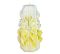 Candela di Design Fatta a Mano, Candela Decorativa Inodore Ø8 x h18 cm, Candela Cilindrica a Combustione Lunga 66 ore, Stoppini in Cotone Senza Fumo, Decorazione Domestica Ideale e Regalo Versatile