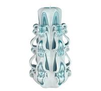 Candela di Design Fatta a Mano, Candela Decorativa Inodore Ø8 x h18 cm, Candela Cilindrica a Combustione Lunga 66 ore, Stoppini in Cotone Senza Fumo, Decorazione Domestica Ideale e Regalo Versatile
