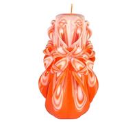 Candela di Design Fatta a Mano, Candela Decorativa Inodore Ø8 x h18 cm, Candela Cilindrica a Combustione Lunga 66 ore, Stoppini in Cotone Senza Fumo, Decorazione Domestica Ideale e Regalo Versatile