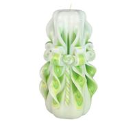 Candela di Design Fatta a Mano, Candela Decorativa Inodore Ø8 x h18 cm, Candela Cilindrica a Combustione Lunga 66 ore, Stoppini in Cotone Senza Fumo, Decorazione Domestica Ideale e Regalo Versatile
