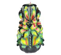 Candela di Design Fatta a Mano, Candela Decorativa Inodore Ø8 x h18 cm, Candela Cilindrica a Combustione Lunga 66 ore, Stoppini in Cotone Senza Fumo, Decorazione Domestica Ideale e Regalo Versatile