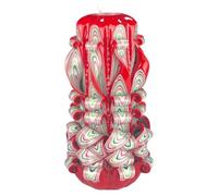 Candela di Design Fatta a Mano, Candela Decorativa Inodore Ø9.5 x h22 cm, Candela Cilindrica a Combustione Lunga 126 ore, Stoppini in Cotone Senza Fumo, Decorazione Domestica Ideale e Regalo Versatile