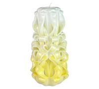 Candela di Design Fatta a Mano, Candela Decorativa Inodore Ø9.5 x h22 cm, Candela Cilindrica a Combustione Lunga 126 ore, Stoppini in Cotone Senza Fumo, Decorazione Domestica Ideale e Regalo Versatile