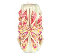 Candela di Design Fatta a Mano, Candela Decorativa Inodore Ø9.5 x h22 cm, Candela Cilindrica a Combustione Lunga 126 ore, Stoppini in Cotone Senza Fumo, Decorazione Domestica Ideale e Regalo Versatile