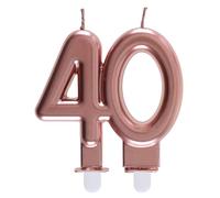 Candela di Età 40 Anni, Oro Rosa