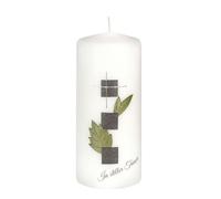 Candela di lutto - "In silenzioso" - Una semplice luce dell'addio, candela commemorativa 80 x 200 mm