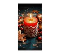 Candela di Natale Copertura Della Porta Banner Party Decor Forniture Portico Appeso Banner Personalizzazione Festone Per Vacanze Compleanno Giardino Prato