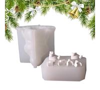 Candela di Natale, per festivi in resina per, sapone, cera aromatica con funzione artigianale creativa, stampo per decori per la casa per le vacanze per progetti artistici fai
