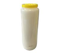 Candela di preghiera a vasetto Novena 18 x 7 cm 100% Vegetale Combustione 9 giorni - 216 ore (BIANCO)