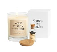 Candela di soia personalizzata | Messaggio personalizzato e design fatto a mano | Elegante set regalo