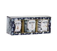 Candela DKD Home Decor Azzurro Cera Cristallo 17 x 5 x 6 cm [3 Unità]