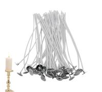Candela fai -da -te - stoppini di cotone per candele | Candela che prevede stoppini | Sbingi di candele pre -guastato - 50 pezzi kit di cuffie per soia per mestieri fai -da -te, stoppini di cotone per