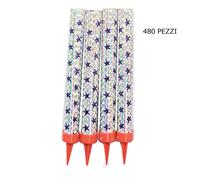 CANDELA FLAMBE' 12 CM CANDELINE PER TORTA FESTE E PARTY 480 PZ