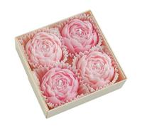 Candela Floreale Set di 4 Pezzi con Fragranza Naturale