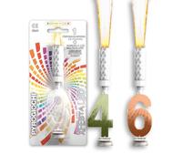 Candela fontana pirotecnica per torte Pyrogiochi con numero led multicolore