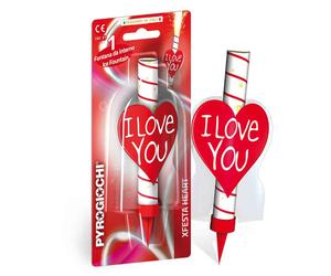 Candela fontana pirotecnica per torte Pyrogiochi I love you