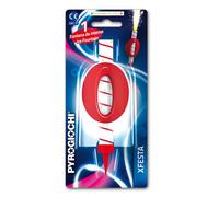 Candela fontana pirotecnica per torte Pyrogiochi numero 0 rosso