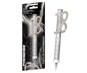Candela fontana pirotecnica per torte Pyrogiochi numero 18 strass