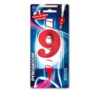 Candela fontana pirotecnica per torte Pyrogiochi numero rosso