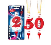 Candela fontana pirotecnica per torte Pyrogiochi numero rosso