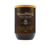 Candela profumata WoodWick ReNew con stoppino scoppiettante | Candela grande di Ginger & Turmeric | Cera di cocco e soia a base vegetale | Materiali riciclati | Perfetta idea regalo per Donna