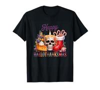 Candela Happy Hallothanksmas Skull Cheer Maglietta