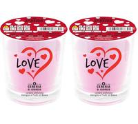 Candela in bicchiere profumata vaniglia e frutti di bosco - Love - Candela degli innamorati - Idea regalo - Cereria Di Giorgio - Made In Italy (Confezione da 2)