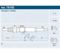FAE Candeletta per FORD MITSUBISHI NISSAN OPEL RENAULT SEAT SUZUKI VOLVO