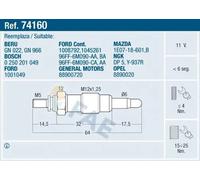 Candela incandescente 74160 FAE per FORD MAZDA