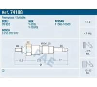 Candela incandescente 74188 FAE per NISSAN PATROL III/1 Station Wagon PICK UP